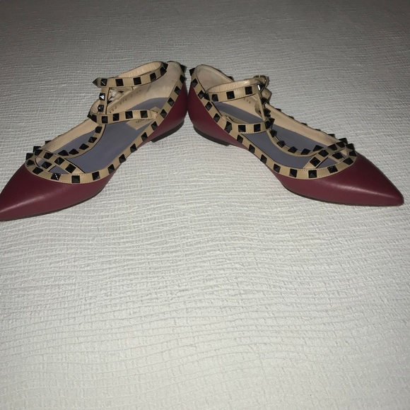 Valentino rockstud leather ballerina flat shoes - Picture 7 of 8